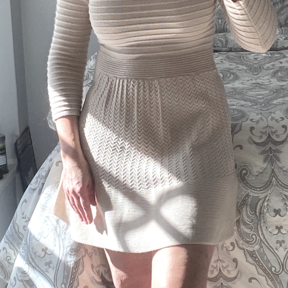 SWEATER KNIT Flare Skirt Sweater Dress - Picture 4 of 16